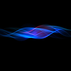 Vector background with glowing space orbit