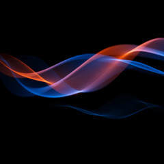 Vector background with glowing space orbit