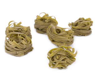 Tagliatelle with spinach.