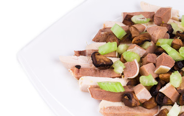Delicious salad with beef tongue.