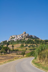 Panoramic view of Acerenza. Basilicata. Italy.