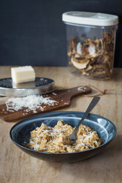 Risotto with dried wild mushrooms