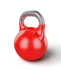 Naklejka na ściany i meble Gym equipment weight kettle bell isolated