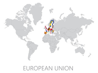 European  Union on world map