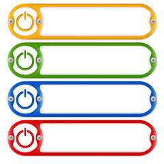 Obraz premium four frames with screws and power button