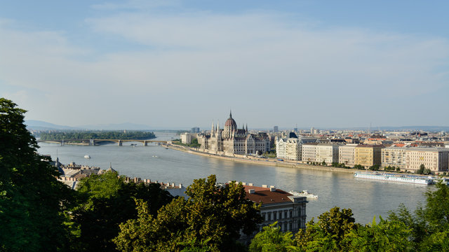 Danube river crossing Budapest