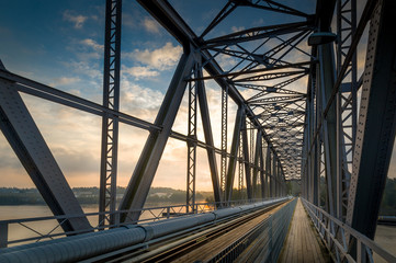 Railway bridge sunrise