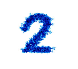 Two forms blue flames