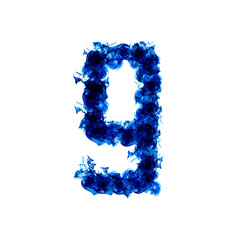 Nine forms blue flame