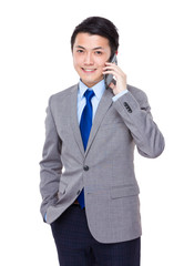 Businessman talk to cellphone
