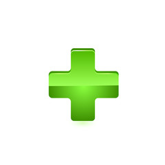 Obraz premium Green cross. Vector