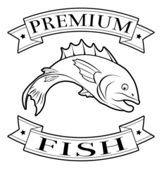 Fish premium food label