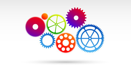 ingranaggi, colori, ruote dentate