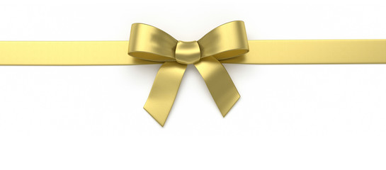 Golden silk bow