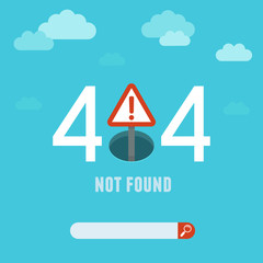 Vector 404 error page template