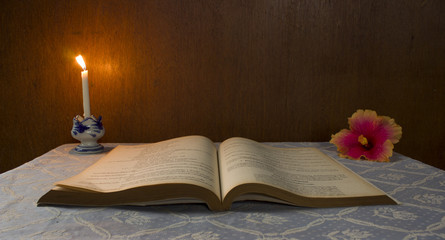 Still Life with old book