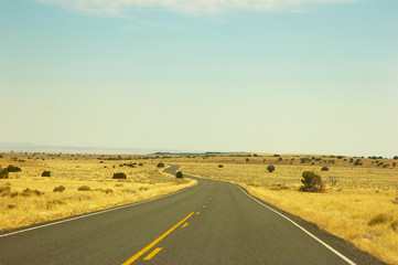 Fototapeta na wymiar Winding road in high desert