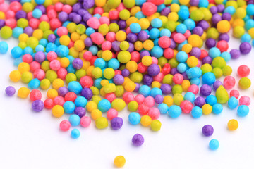 Extreme close-up of sugar sprinkles