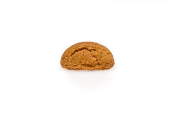 Single pepernoot isolated front view