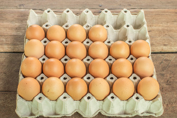 eggs on  a wooden table