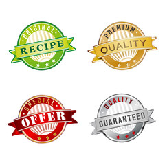 Set of labels with PREMIUM QUALITY etc.