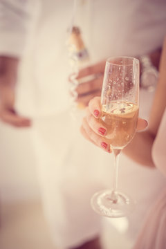 Drinking champagne