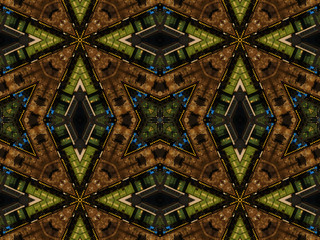 Ethnic pattern. Abstract kaleidoscope  fabric design.