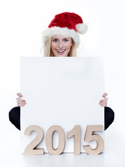 Woman looking forward to the New Year 2015