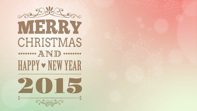 merry christmas and happy new year 2015 video background