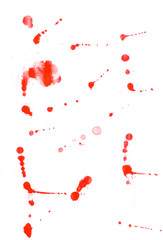 bloody red blots
