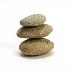 Fototapeta na wymiar runde Steine in Balance