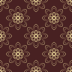 Damask Seamless Vector Pattern. Orient Background