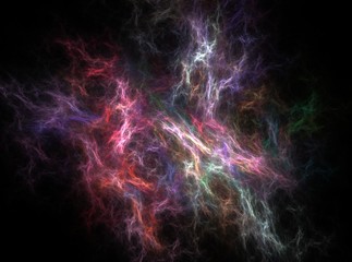 Red, purple, blue nebula abstract effect light background