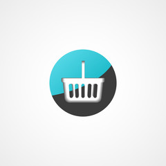 Shopping basket web icon