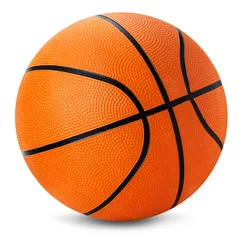 Voile Gardinen Ballsport Basketballball auf dem weißen Hintergrund isoliert