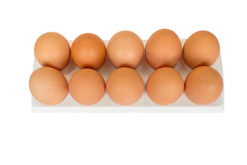 eggs in white container