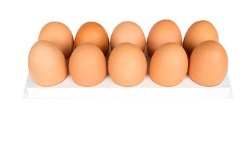 eggs in white container