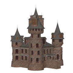 Castle, isolated on the white background