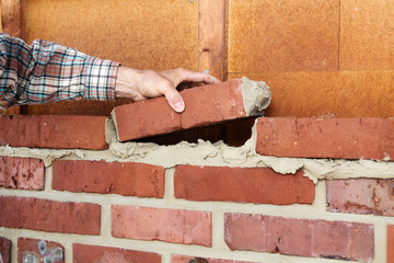 Laying bricks