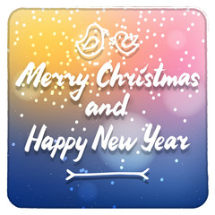 Winter holidays card with birds