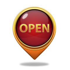 open pointer icon on white background