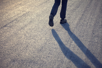 Single man walk