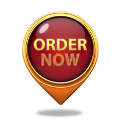 Order now pointer icon on white background