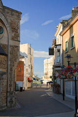 Street in the old town of Hastings, UK
