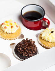 Cupcakes and coffee cup