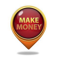 Make money pointer icon on white background