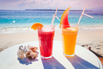 Orange and red cocktail