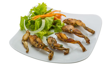 Grilled frog legs