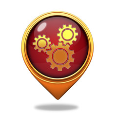 Fototapeta premium Settings pointer icon on white background