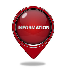 information pointer icon on white background